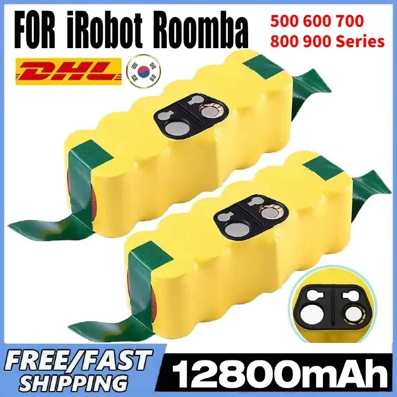 Original 12800mAh 14.4V Battery for iRobot Roomba 500 600 700 800 Series 510 530 550 580 620 630 650 760 Vacuum Cleaner Battery