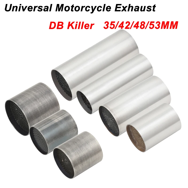 

Universal Motorcycle Exhaust 35mm 42mm 48mm DB Killer Reduce Noise High Torque At Low Speed Gas Purification Treatment