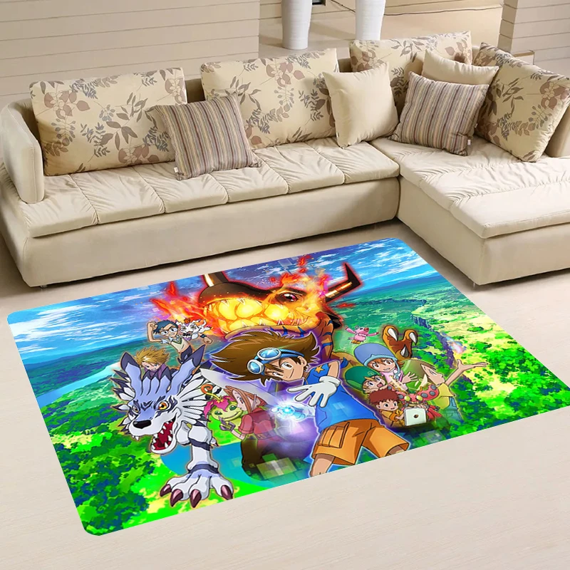 Carpets Digimon Doormat Entrance Door Retro Floor Mat Anime Gaming Kitchen Rug Balcony Home Room Mats Rugs Foot Carpet Bathroom