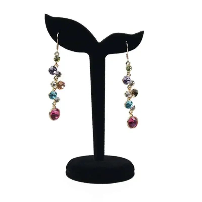 Velvet Earring Display Stand Props Stud Earrings Holder Rack Storage