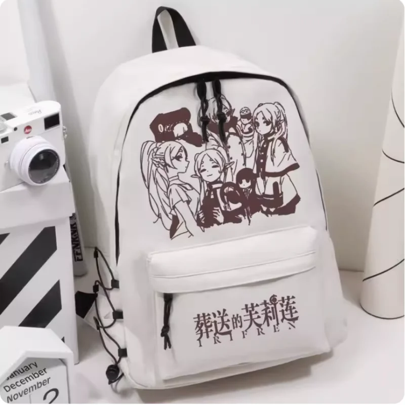 Décoration de bande élastique Anime Frieren aux funérailles, sac à dos pour filles, sac de voyage, cartable pour garçon et adolescent