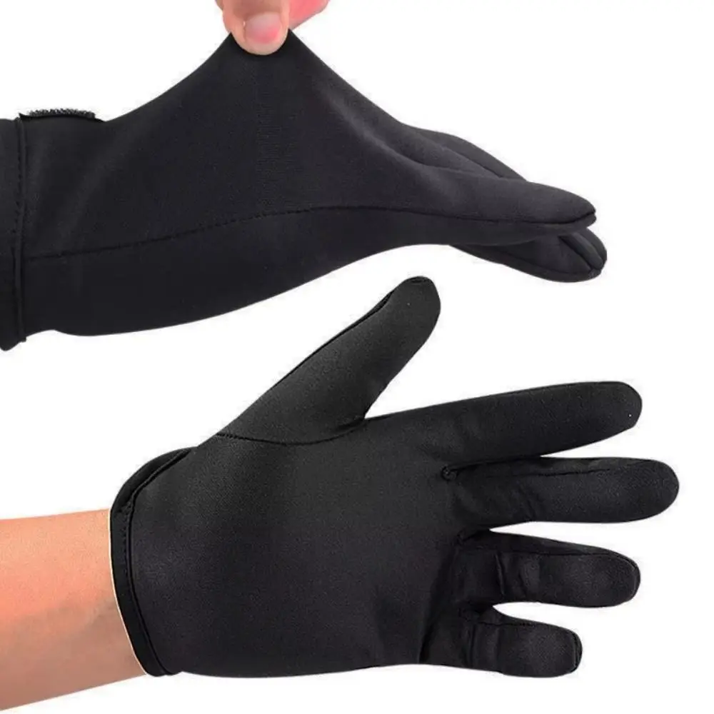 

New 5 Finger Heat Resistant Gloves Reusable Black Perming Gloves Protection Mittens