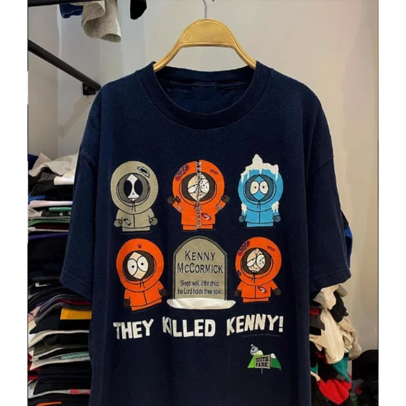 Summer Kenny McCormick South Park Funny Cartoon Anime Peripheral Print Crew Neck Short Sleeve T-Shirt