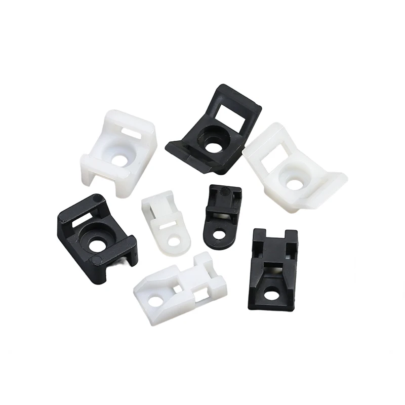 Nylon Saddle Shaped Cable Tie Mounting Bases, STM Zip Tie Holders Wire Organizer Clamps For Electrical Equipment Cable Routing