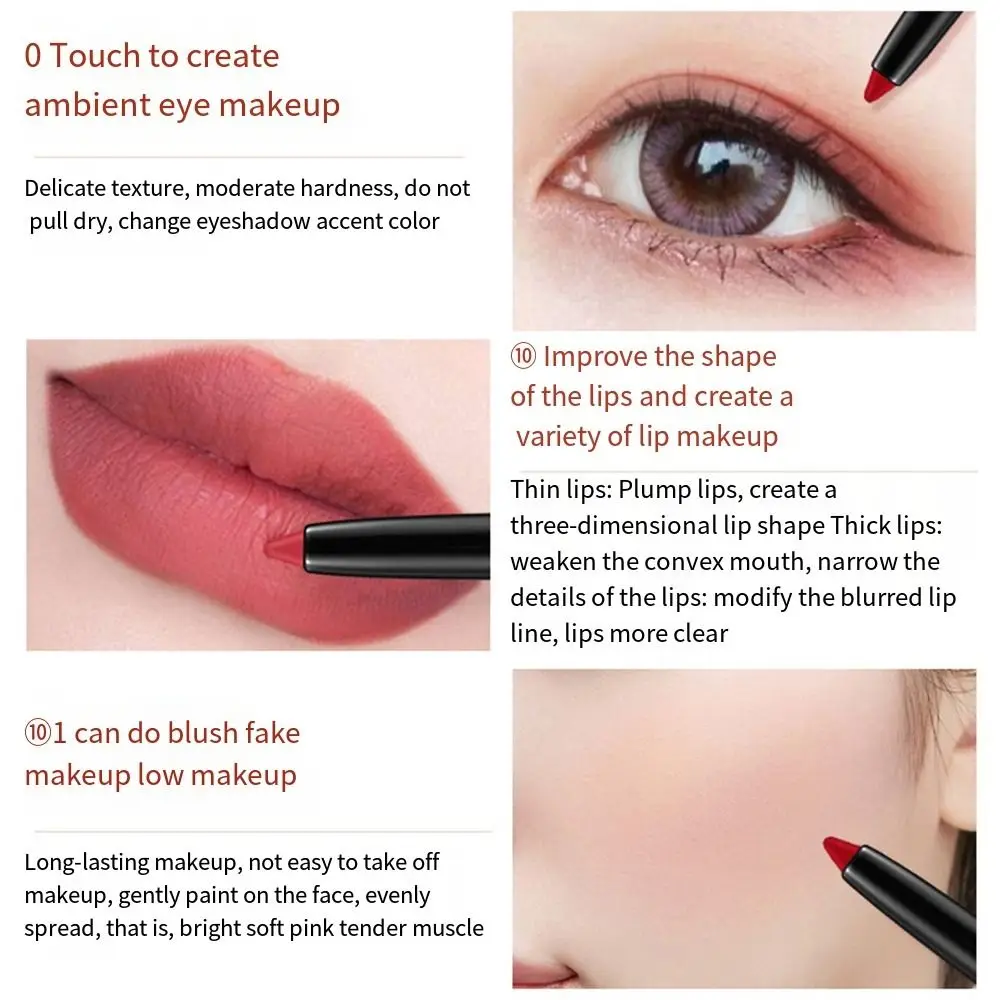 8 Colors Nude Cosmetics Velvet Lipliner Pencil Fog Surface Non-stick Cup Matte Lipstick Pen Smooth Long Lasting Lip Liner Beauty