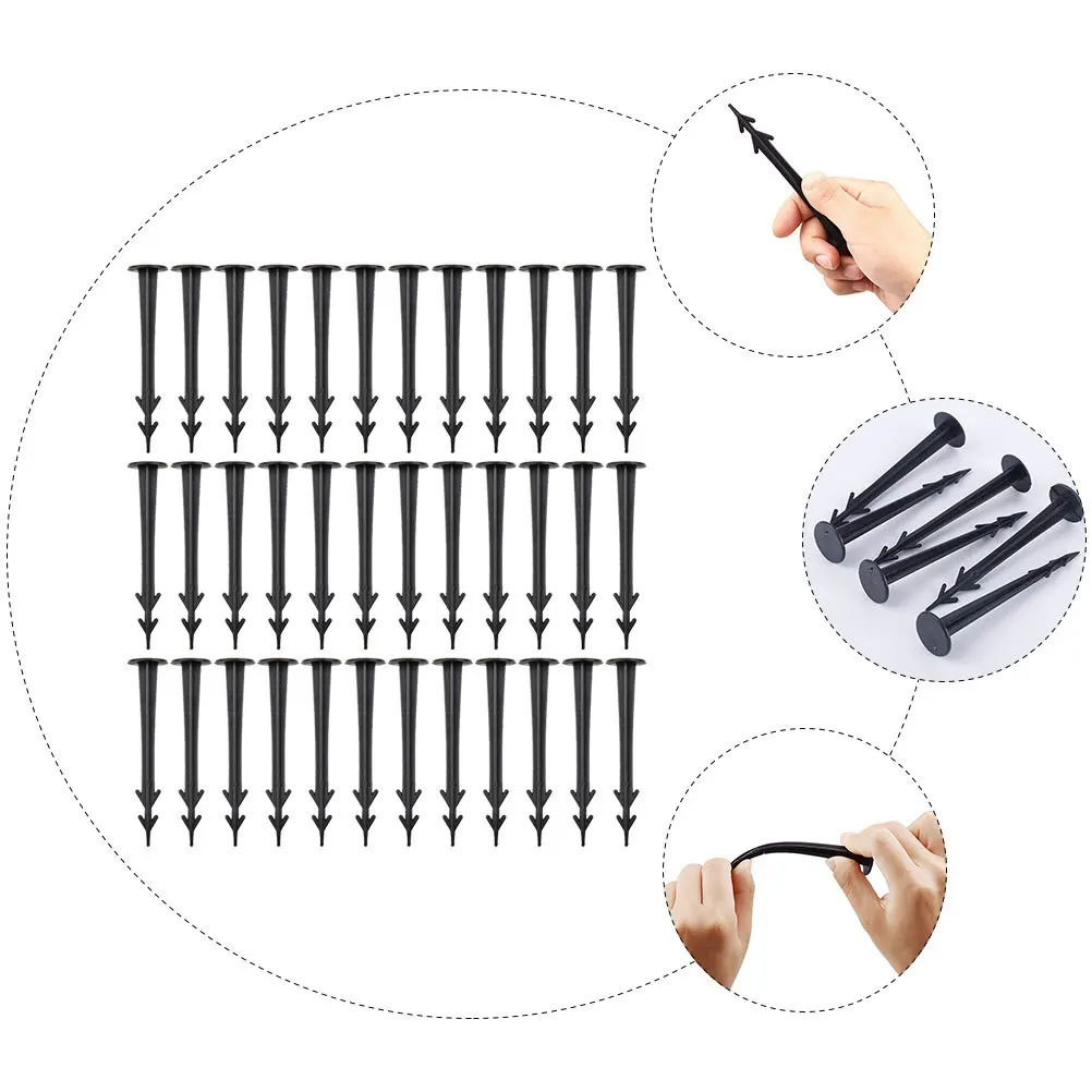 

120Pcs Landscape Fabric Stake Barbed Pull Resistant Garden Staples for Lawn Tents Artificial Grass