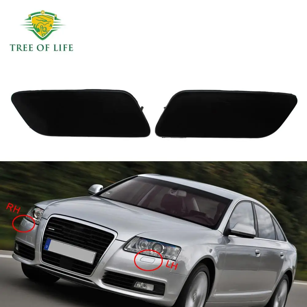 For Audi A6 C6 Facelift 2009 2010 2011 LEFT&RIGHT Front Bumper Headlight Washer Spray Nozzle Headlamp Jet Cap