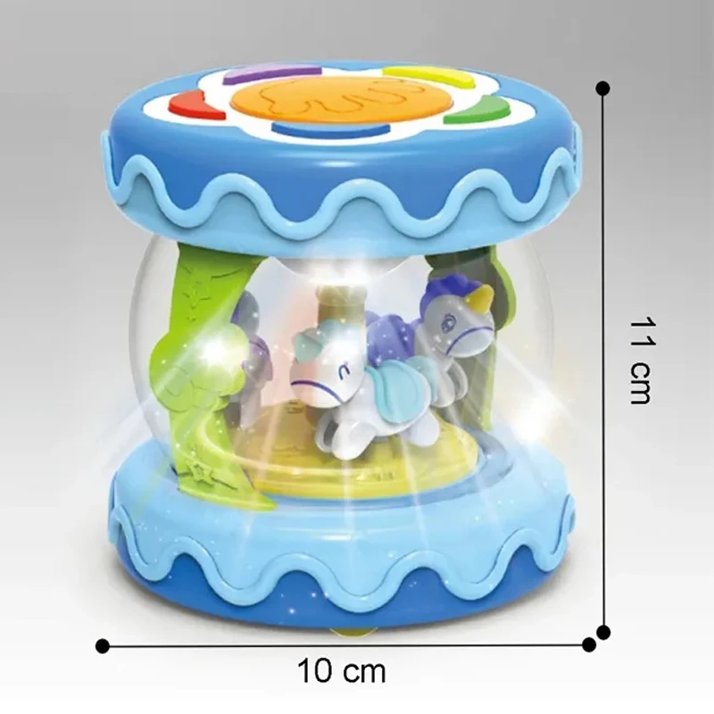 Juguete de tambor Flash para niños pequeños, máquina de tambor educativa temprana, instrumento musical