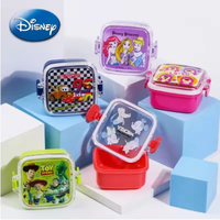 Disney Princess Mini Bento Box Cartoon Mickey Minnie Outdoor Picnic Fruit Snack Box Single Layer Storage Student Portable Gift
