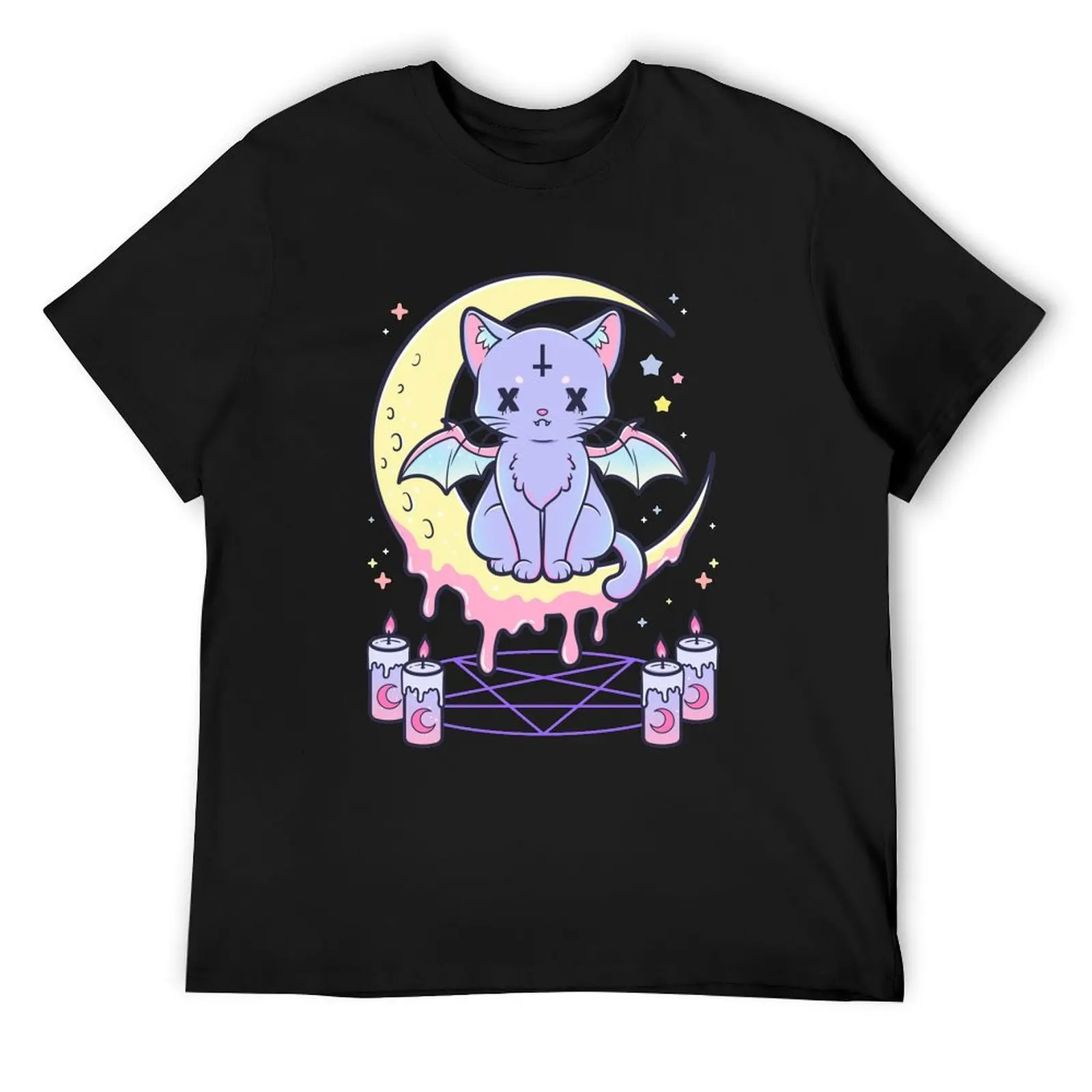 

Kawaii Pastel Goth Cute Creepy Occult Cat T-Shirt luxury t-shirt funny costumes quick-drying heavy weight t shirts for men