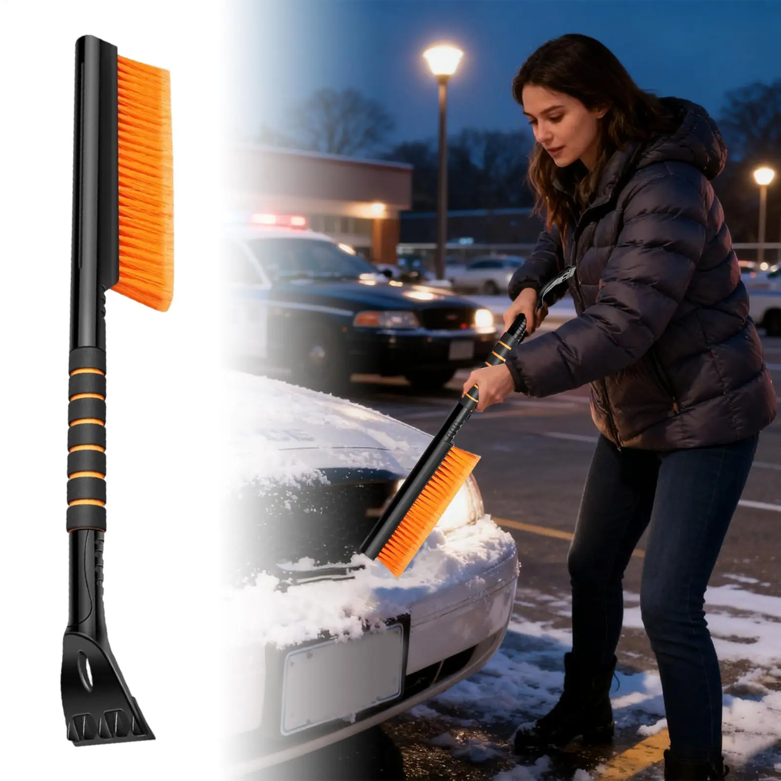 

Ice Scraper For Car Squeegee Shovel Snow Brush With Squeegee For Winter Snow Ice Frost Truck SUV Window Vehicle Windshield