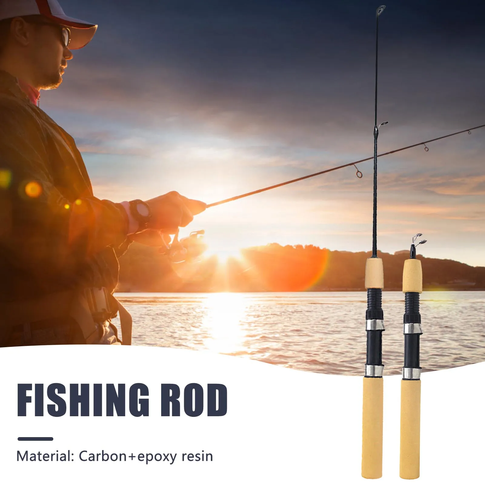 Portable Small Short Sea Pole 0.6m/0.8m/1m Lightweight Material Boat Fishing Rod Suitable for Fishing Enthusiasts Gifts