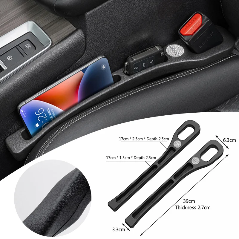 2Pcs Car Seat Gap Filler Organizer Car Seat Gap Anti-leak Stopper Strip with Diamond logo For Jeep Compass Grand Cherokee WK