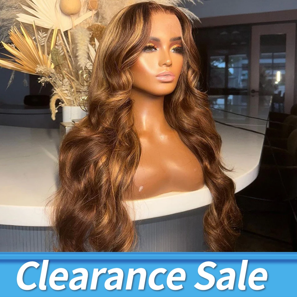 Clearance Sale 13x4 Lace Front Wig Highlight Blonde Colored With Black Roots Body Wave Wigs 13x4x1 Lace T Part Wig Lowest Price