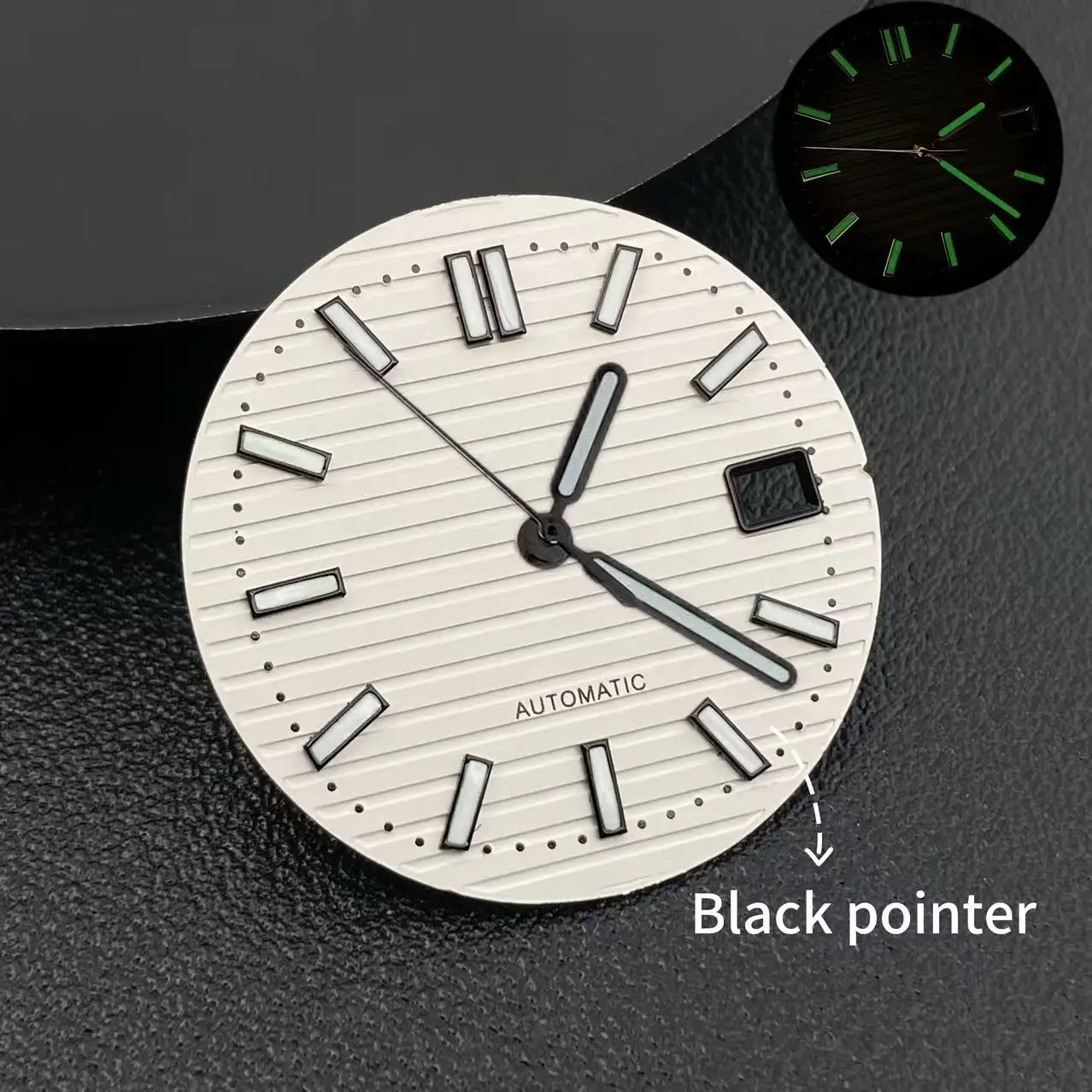 Tarcza 30.5mm NH35 Nautilus do mechanizmów NH35 NH36 Wysokiej Jakości Akcesoria NH35 Zielona Luminescencyjna Tarcza Zegarka Części Zamienne