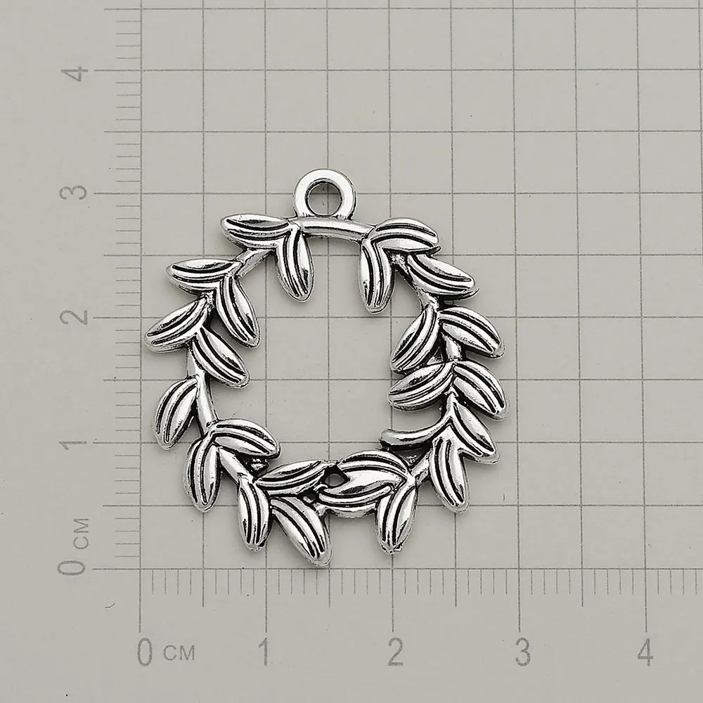 Antique Silver Plated Branch Leaf Flower Charms Connector Pendants For Diy Jewelry Supplies Bulk Wholesale Items Small Business