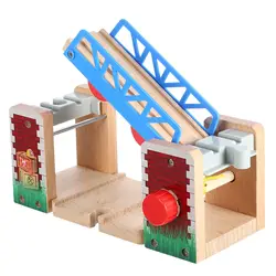 New Wood Railway Bridge for Railroad Tracks Wooden Train Tracks Accessories Wooden Track Train Toys Railway Part