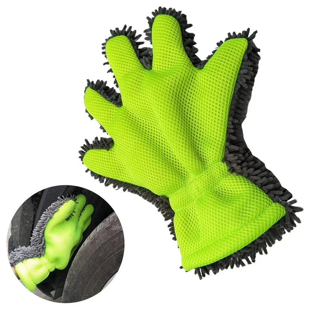 

Delicate Care Hand Protection Velvet Car Wash Five-finger Gloves Can Be Thickened On Both Sides Without Damaging Paint Clean