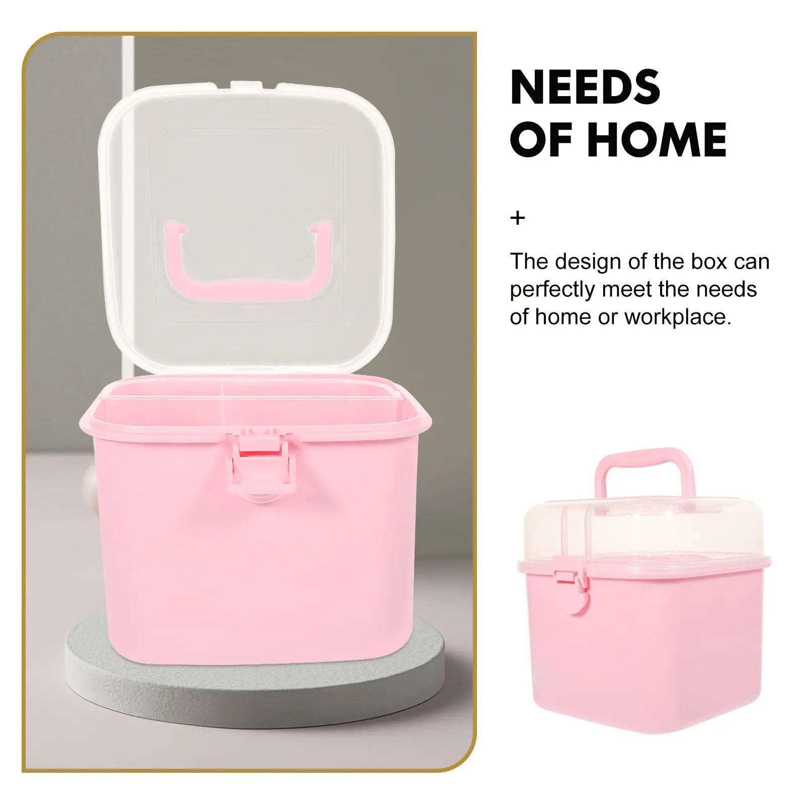 

3-Tier Hair Accessory Box PP Plastic Multi-Function Storage Container for Jewelry Cosmetics Medicine Desktop Organizer Home