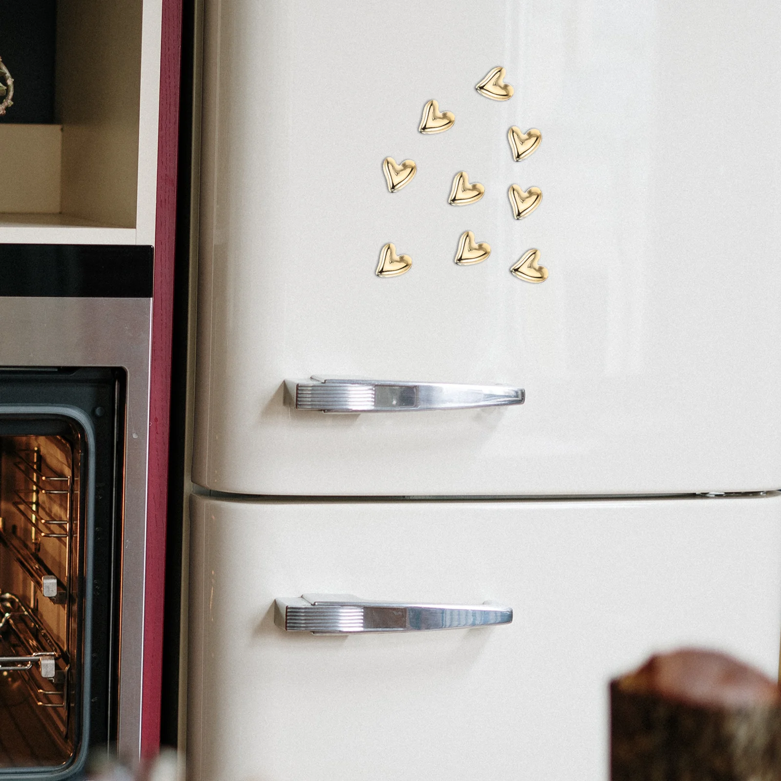 

20Pcs Heart Shaped Fridge Magnets Electroplated Decorative Refrigerator Stickers for Kitchen Office Home Mini Magnets for Fridge