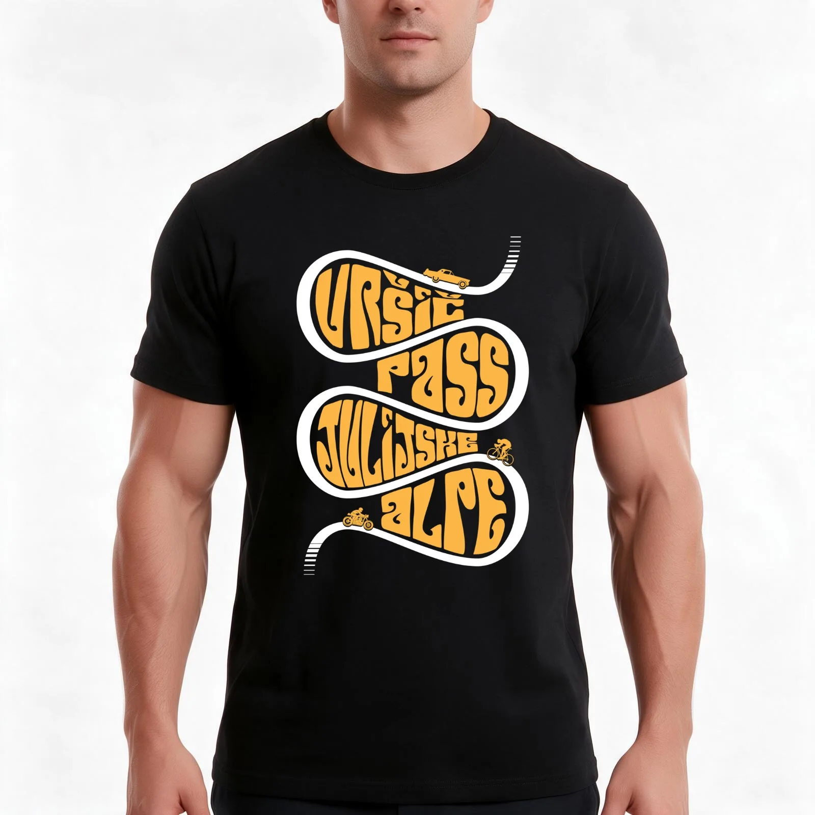 Vr?i? Pass Mountain Road - Julian Alps Slovenia T-Shirt Summer Casual Cotton Tee Oversized Streetwear Tops Unisex Men Women