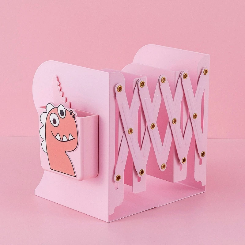 غلاف معدني شبكي قابل للتعديل مع حامل قلم ديناصور لمكتب المعلم الطلابي