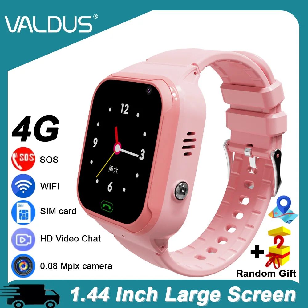 

VALDUS 2025 New VT36 4G Children Smartwatch SOS SIM Card WIFI Video Call GPS Positioning 0.08 Camera Kids Watch For Android IOS