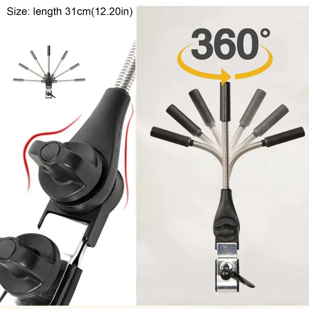 مريحة متعددة الوظائف مظلة كليب البلاستيك عالية الجودة مظلة الشمس المشبك الأسود العالمي حامل المظلة دراجة كهربائية #6