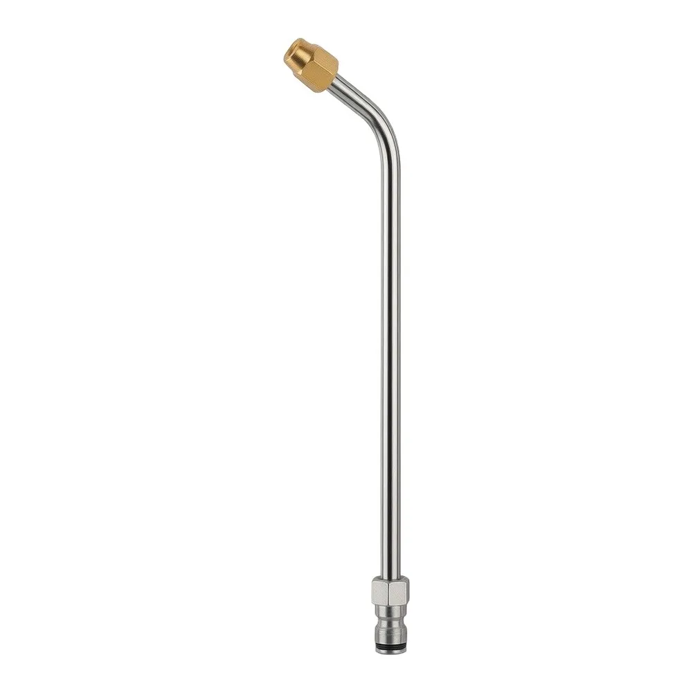 Copper Nozzle Tip Curved Spray Wand Quick Connect Fitting 1.2mm Aperture High Pressure Cleaning Tool Pressure Washer Wand