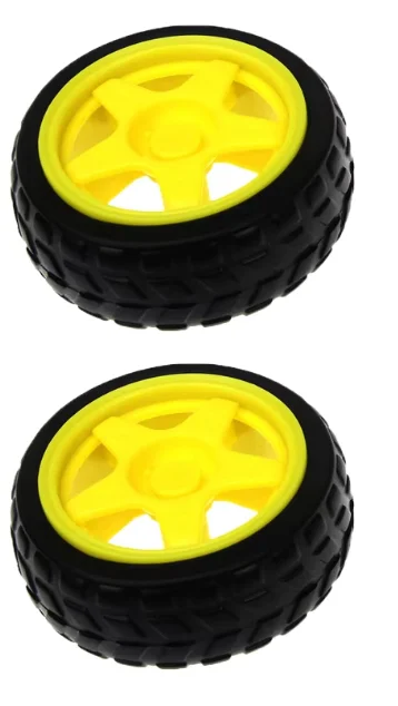 1/2/4P TT Motor Smart Car Robot Wheel Applicable to Arduino Diy Kit Wheel Smart Car Chassis Motor Robot Remote Control Car Wheel