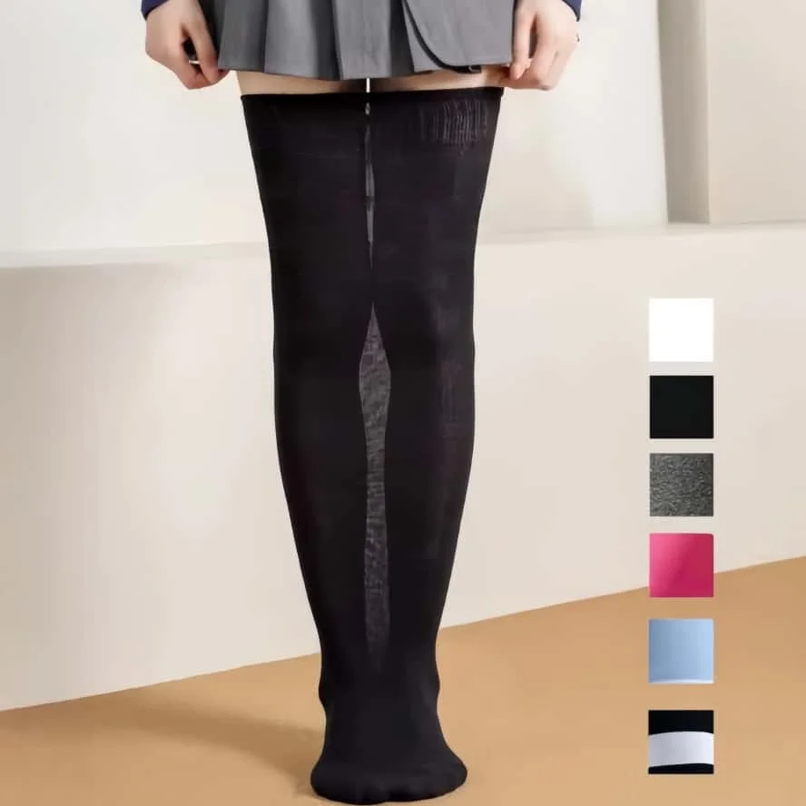 Ladies Plus Size Elastic Thigh High Stockings Over The Knee Leg Warmer Autumn Winter Long Socks for Oversize Women 3XXXL 100KG