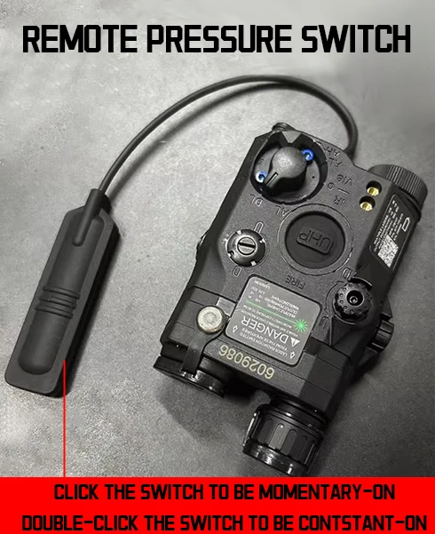 Taktisches Airsoft UHP PEQ-15 LA5C Rotpunkt- und Grünlaser-Indikator IR Scout LED-Licht Kompatibel mit 20MM-Schiene für AR15 – Detail 7