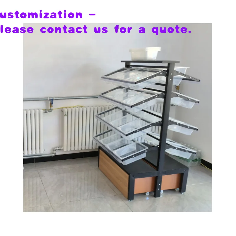 custom.Heavy Duty Gondola Shelf Supermarket Display Rack Made of Steel Metallic Metal Store and Retail Use