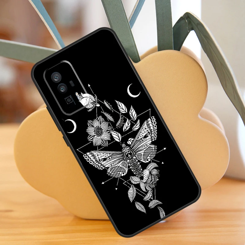 Occult Witchcraft Moon Gothic Witch Case For POCO X3 X6 F6 Pro M6 X5 F3 F5 M5s Xiaomi 13 14 Ultra 12 Lite 11T 12T 13T Pro Cover