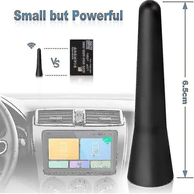 Auto Fm Dab Antenne Auto Radio Antenne 6.5 Cm Korte Mini Auto Antenne Met Krachtige Fm/Am/Dab Ontvangende Functie M4 M5 M6 Schroeven