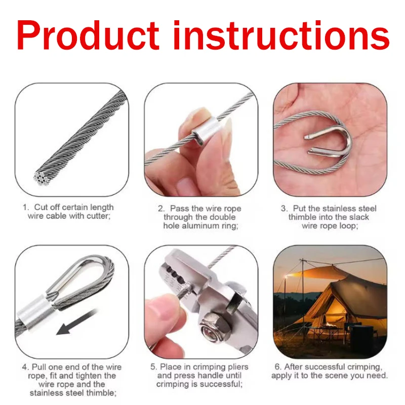 Beicai M1.5 M2 M3 To M16 SUS304 Stainless Steel Chicken Heart Ring Cable Wire Rope Clamp Protective Sleeve Thimbles Rigging