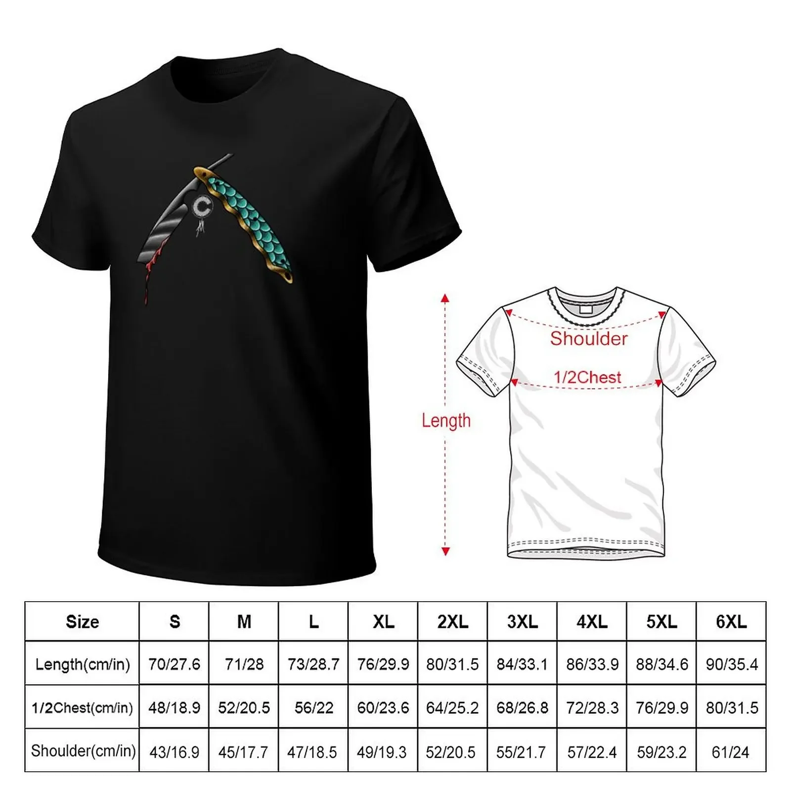 Razor Blade T-Shirt graphics customs design your own sports fans oversized t shirts for men pack