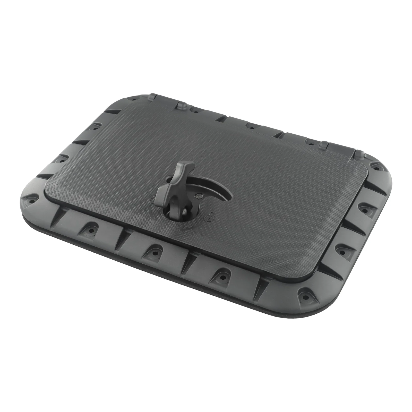 High Quality Square Hatch Marine Deck Black Round Latch 90-degree Locking Hinges Canoe Handle 35*25cm Tool Accessory