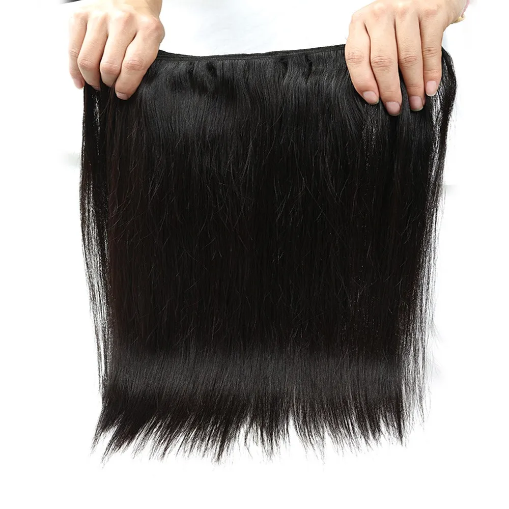 Bone Straight Hair Bundles para mulheres, Virgin Unprocessed, Double Drown, Extensões brasileiras, Weave de cabelo humano, 12A Silk Bundles