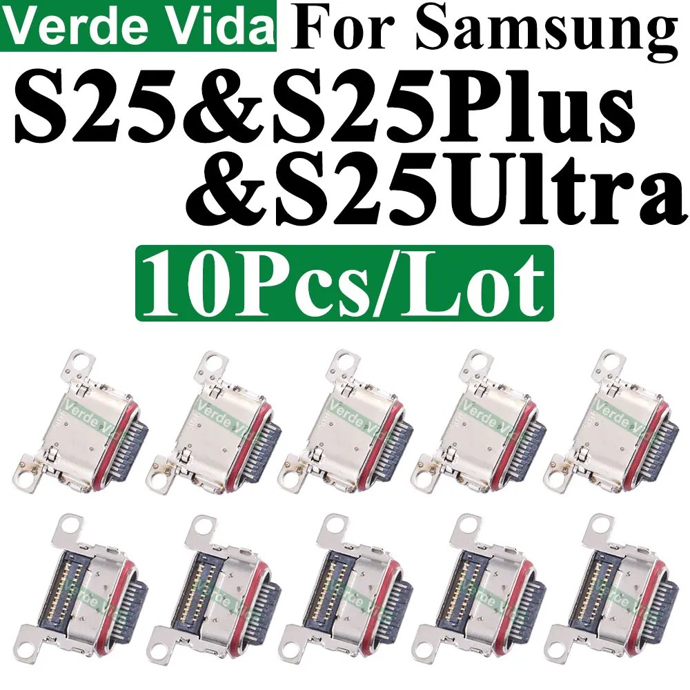 10Pcs Charging Port Dock Connector For Samsung Galaxy S25 S24 23 Ultra S22 S21 S20 Plus S10 Note10 S20FE S21FE S23FE S24FE S25FE image 2