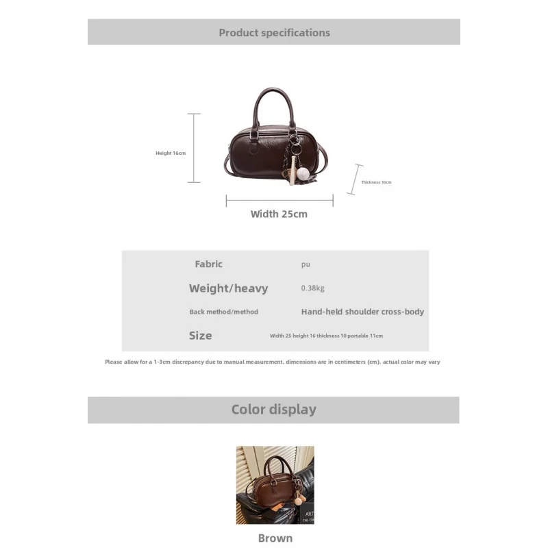 2025 حقيبة كتف كروس جديدة من جلد البولي يوريثان بتصميم أنيق حقيبة يد كورية ريترو وسادة حقيبة عصرية للتنقل