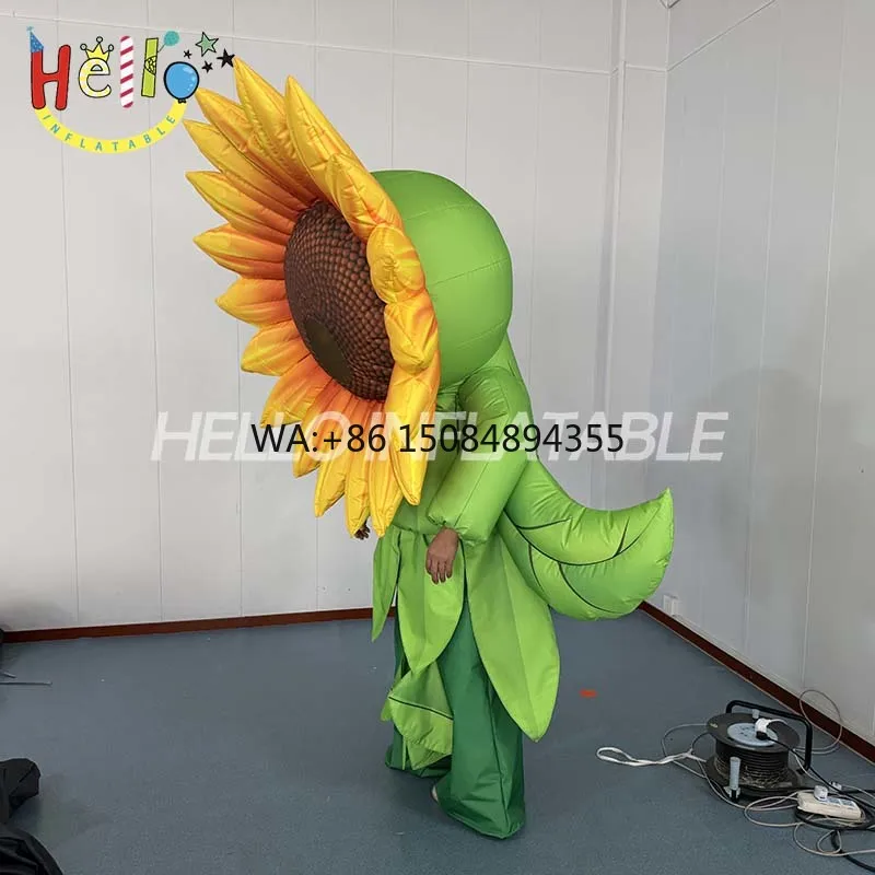 Factory-customized Inflatable Costume Sunflower Dress for People to Wear for Event Parades and Promotional Activities