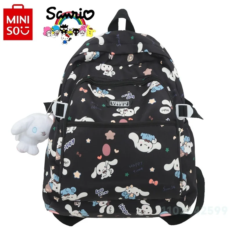 MINISO-mochila Cinnamoroll para mujer, con dibujos animados de gran capacidad morral, de alta calidad, a la moda, novedad de 2024