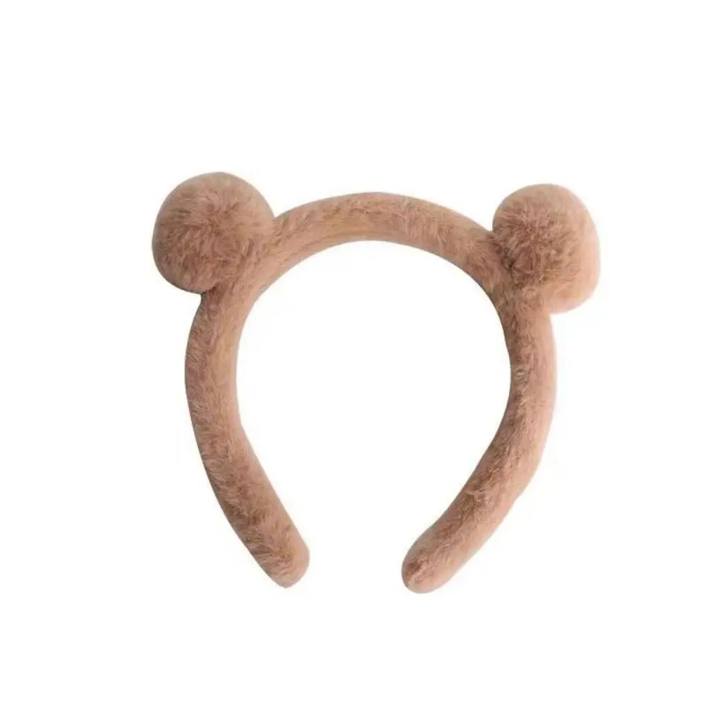 Cute Cartoon Plush Bear Ear Hair Bands Women Hair Hoop Non-slip Headdress Headband 2 Colors High Quality Hair Accessories