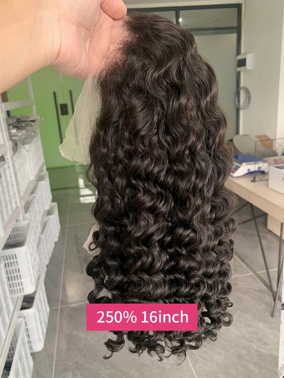 13x4 13x6 Bob Full Deep Wave Human Hair Wigs 250 Density Raw Vietnamese Wet and Wavy Lace Frontal Wig Human Hair 10 12 14 Inch