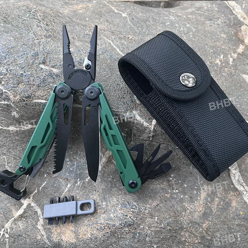 BHBT 17 In 1 EDC Multitool Pliers Folding Multi functional Tool Portable Camping Survival Tool Outdoor Equipment 7 Colors