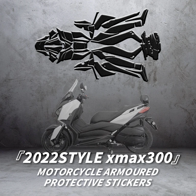 Used For YAMAHA XMAX300 2022 Motorcycle Armor Protective High Quality Back Glue Sticker Bike Plastic Parts Accessories Area