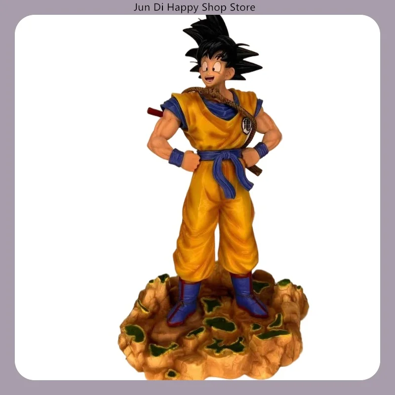 Dragon Ball Goku – Statue de dessin animé, Version rêve, Pose debout avec poteau arrière et Base, 30cm, décoration de bureau, cadeau ​ ​