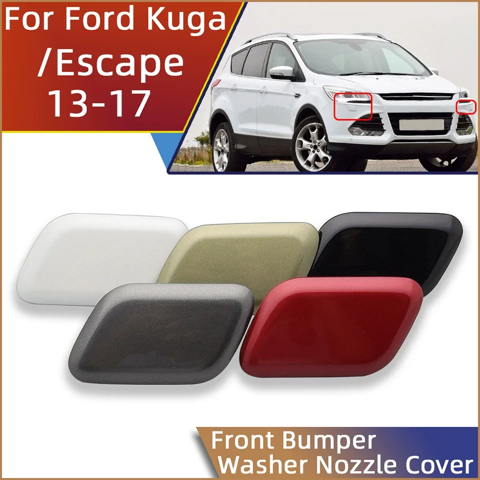 

Front Bumper Headlamp Washer Nozzle Cap Cover For Ford Escape 2017 2018 2019 Kuga 2013 2014 2015 2016 2017 Headlamp Cleaner Lid