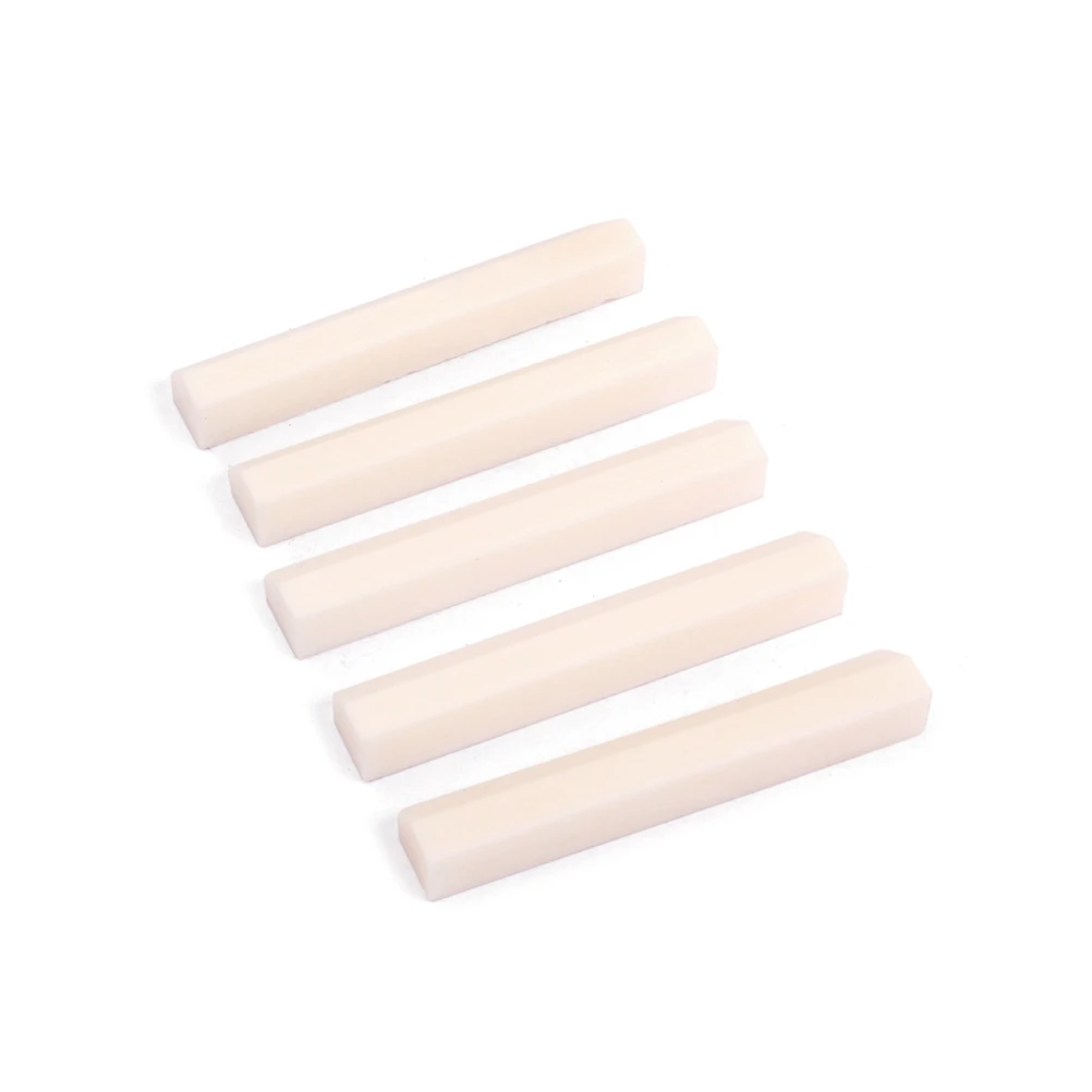 

5pcs Hard Buffalo Bone Guitar Saddle Nut Diy Blank For Acoustic Guitar Ukulele Banjo String Instruments Replacement Parts